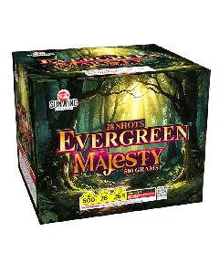 EVERGREEN MAJESTY | 28 Shot 500 Gram Cake by Sunwing Fireworks